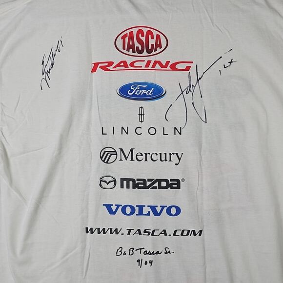 2004 John Force Eric Medlen Bob Tasca Sr Autographs Vintage Shirt Mens XL - Picture 6 of 9